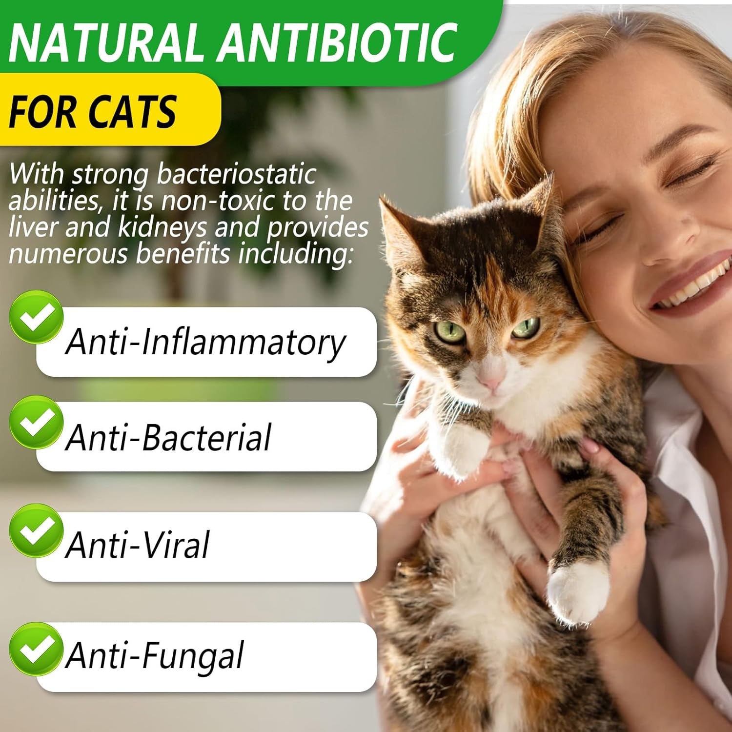 Natürliche Antibiotika Für Katzen, Katzen Antibiotika Bei Infektionen, Unterstützt Das Immunsystem Und Die Knochengesundheit, Allergie Relief, Gesundheitsbedarf Harnwegsinfektionen Bei