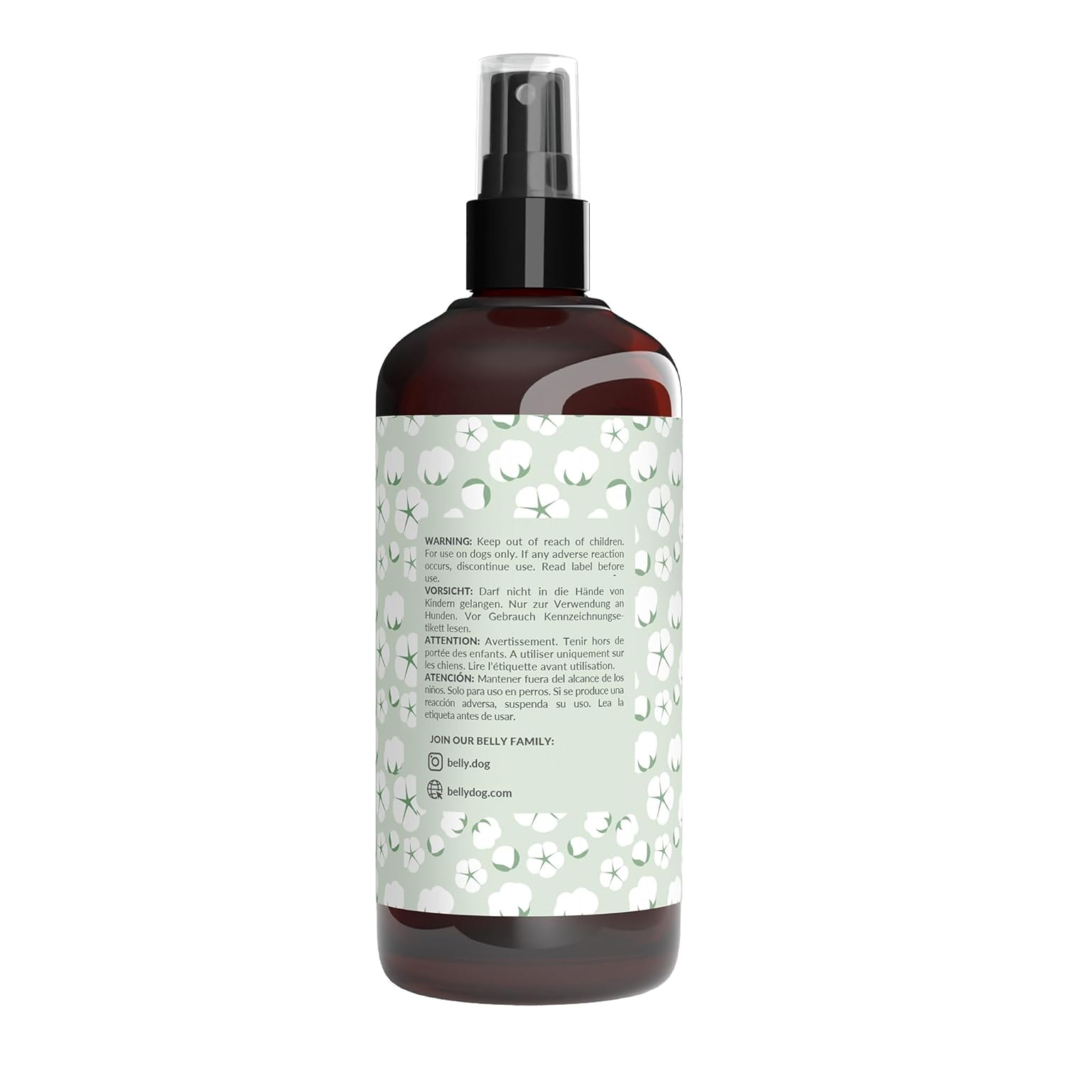 Belly® Deodorant Für Hunde - 250Ml - Frisches Baumwollaroma - Neutralisiert Unangenehme Gerüche - Ph Neutral - Hundeparfüm - Hunde Parfüm, Fellpflegespray, Welpenparfum