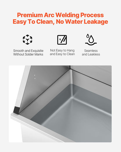 VEVOR Hundewaschstation Aus Edelstahl, 870X490X1225Mm Tierpflegewanne Mit Wasserhahn, Duschkopf, Seifenhalter & Spielbällen, Hundebadewanne Für Mehrere Haustiere, Waschbecken Für Zu Hause