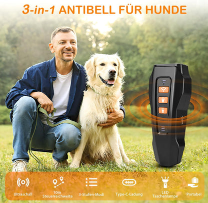 Antibell Für Hunde - Ultraschall Hundegebell Stopper Mit 3 Einstellbaren Frequenzen anti Bell Gerät Hunde 30 Fuß Reichweite anti Bellen Funktion Für Innen & Außengebrauch