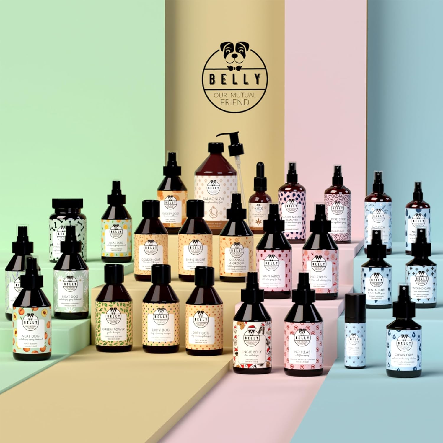 Belly® Deodorant Für Hunde - 250Ml - Frisches Baumwollaroma - Neutralisiert Unangenehme Gerüche - Ph Neutral - Hundeparfüm - Hunde Parfüm, Fellpflegespray, Welpenparfum