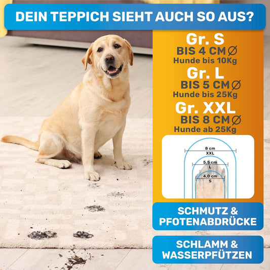 Bluepet Pfotenreiniger Für Hunde Zum Entfernen Von Dreck & Schmutz Von Hundepfoten I Inkl. Mikrofaser-Handtuch I Pfotenblitz Größe L