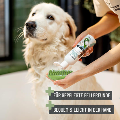 Reavet Badebürste Gummistriegel Für Hunde, Katzen Kurzhaar & Langhaar, Mit Massageeffekt - Entfernt Loses Deckhaar, Staub & Schmutz I Badestriegel Zum Einmassieren Von Hundeshampoo