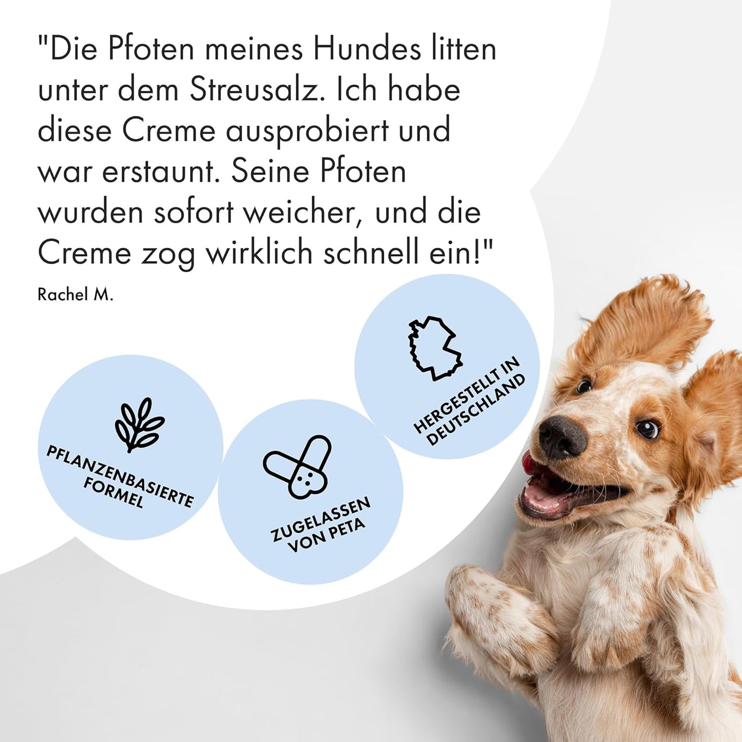 Belly® Pfotenbalsam Hund -50Ml- Pfotenpflege Für Hunde Im Winter - Pfotenbalsam Für Hunde Bei Schnee, EIS & Streusalz - Hundepfoten Balsam - Pfotenpflege Hund