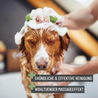 Reavet Badebürste Gummistriegel Für Hunde, Katzen Kurzhaar & Langhaar, Mit Massageeffekt - Entfernt Loses Deckhaar, Staub & Schmutz I Badestriegel Zum Einmassieren Von Hundeshampoo