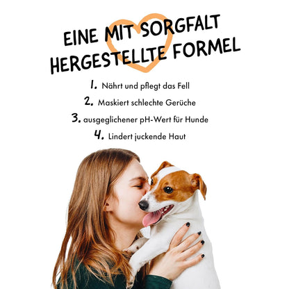 Belly® Hundeparfüm – Duftspray Für Hunde & Welpen – Parfüm Für Hunde Mit Fruchtigem Pfirsich – Spray Gegen Geruch – Ph-Neutral – Fellpflege & Hundepflege – 250Ml