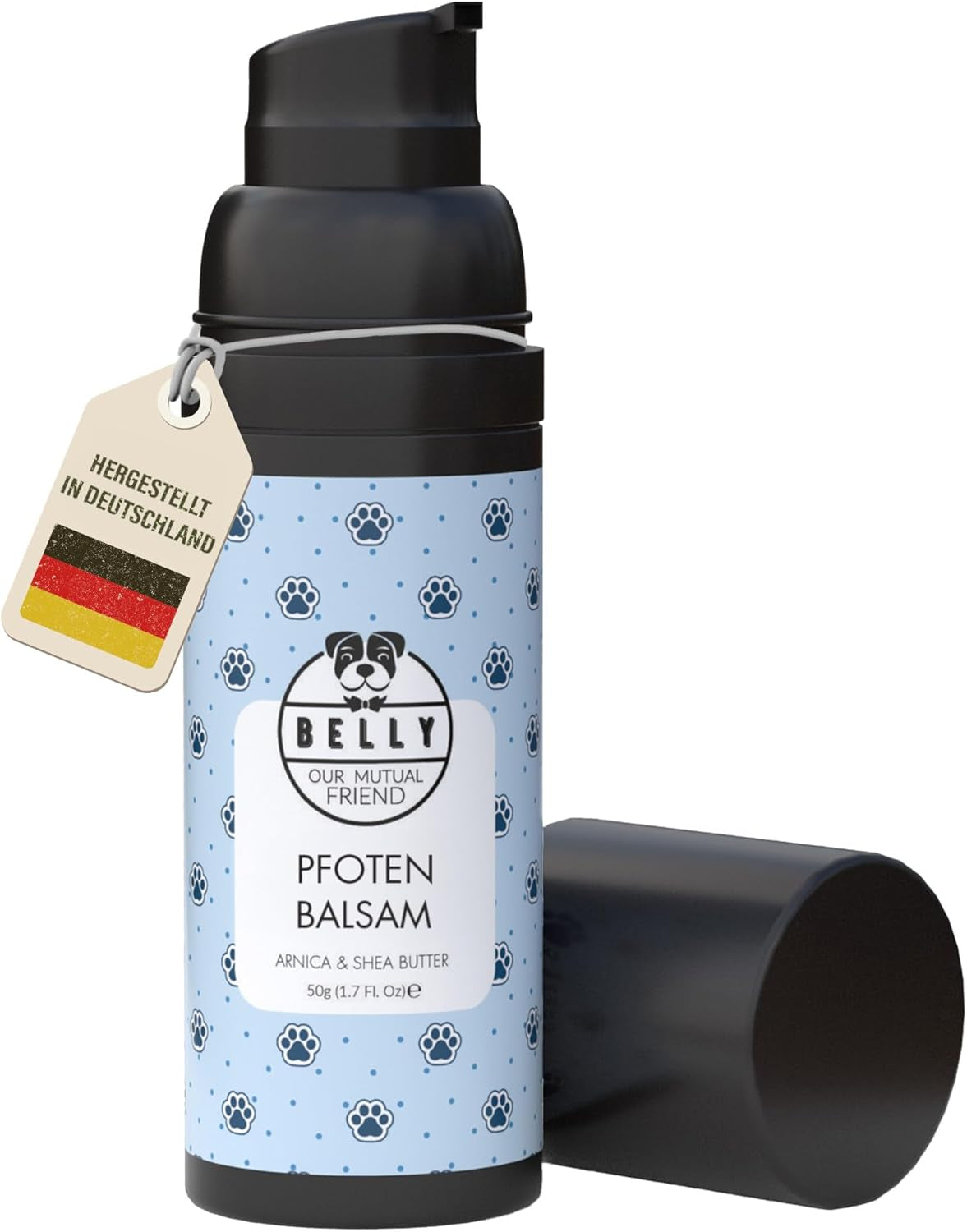 Belly® Pfotenbalsam Hund -50Ml- Pfotenpflege Für Hunde Im Winter - Pfotenbalsam Für Hunde Bei Schnee, EIS & Streusalz - Hundepfoten Balsam - Pfotenpflege Hund